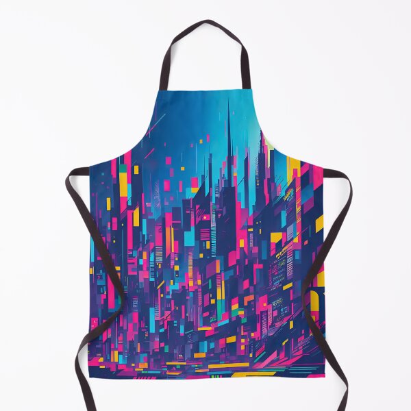 Item preview, Abstract cyberpunk cityscape artwork designed and sold by RK - Shop.