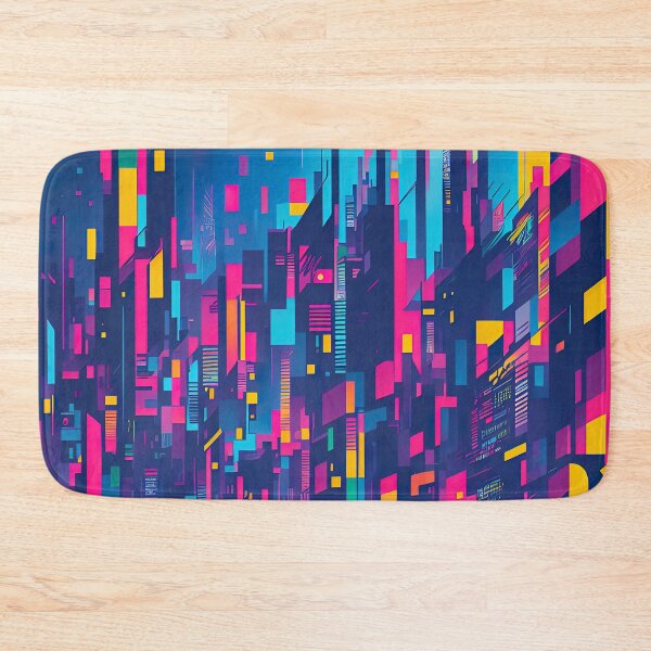 Item preview, Abstract cyberpunk cityscape artwork designed and sold by RK - Shop.