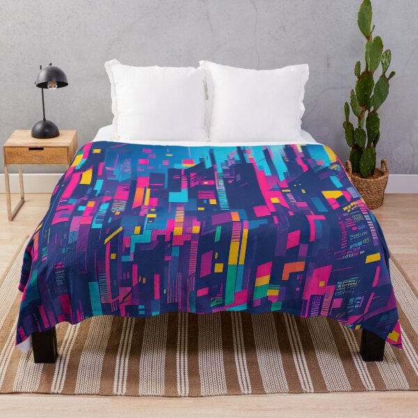 Item preview, Abstract cyberpunk cityscape artwork designed and sold by RK - Shop.