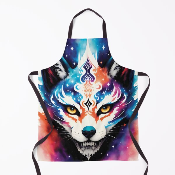 Item preview, Abstract Kitsune Art | Colorful Space Fox Painting | Watercolor Animal Portrait | Beautiful Kitsune Artwork designed and sold by MysticMyras.