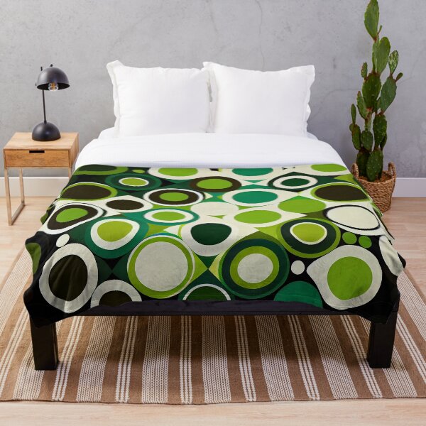 Item preview, green geometric circles pattern designed and sold by QuikiPatterns.