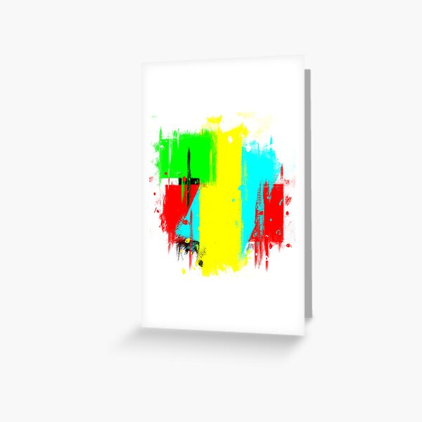 COLORS. Abstract painting art Greeting Card