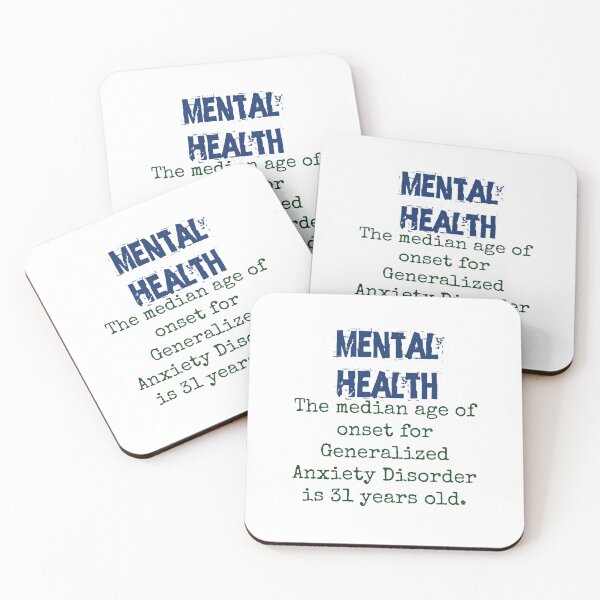 Item preview, The Median Age Of Onset GAD - Mental Health Quote designed and sold by CrankyOldDude.