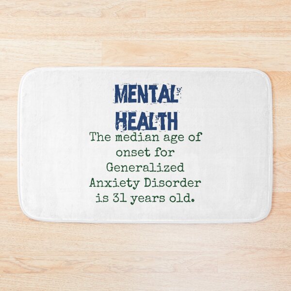 Item preview, The Median Age Of Onset GAD - Mental Health Quote designed and sold by CrankyOldDude.