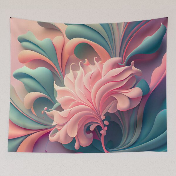 Item preview, Fluid Pastel Floral Pattern Digital Painting designed and sold by CodeAndColors.