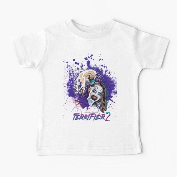 Terrifier 2 Little Pale Girl Art The Clown Sunflower Sunglasses Horror Movie Baby T-Shirt