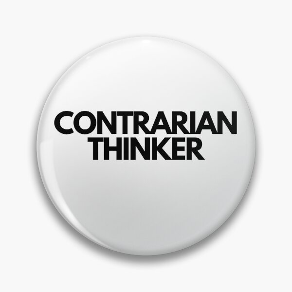 Item preview, Contrarian Thinker Black on White Innovative, Independent, Counter-Cultural, Non-Conformist designed and sold by EmprendeHoy.