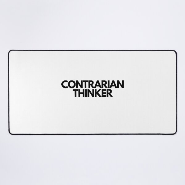 Item preview, Contrarian Thinker Black on White Innovative, Independent, Counter-Cultural, Non-Conformist designed and sold by EmprendeHoy.