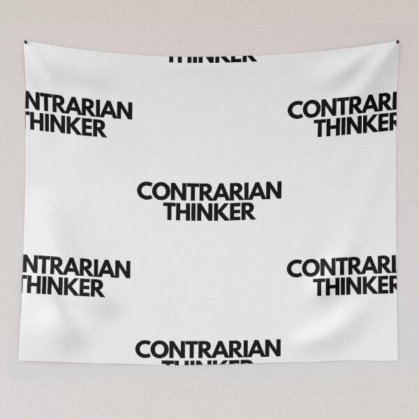 Item preview, Contrarian Thinker Black on White Innovative, Independent, Counter-Cultural, Non-Conformist designed and sold by EmprendeHoy.