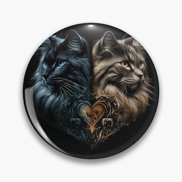 Artikelvorschau, Zwei süße Herdkatzen für Katzenliebhaber entworfen und verkauft von Sea and Nature Art design.