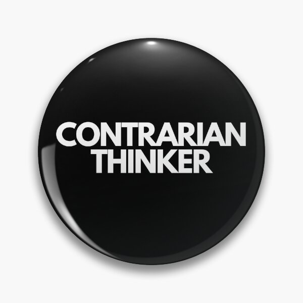 Item preview, Contrarian Thinker White on Black Innovative, Independent, Counter-Cultural, Non-Conformist designed and sold by EmprendeHoy.