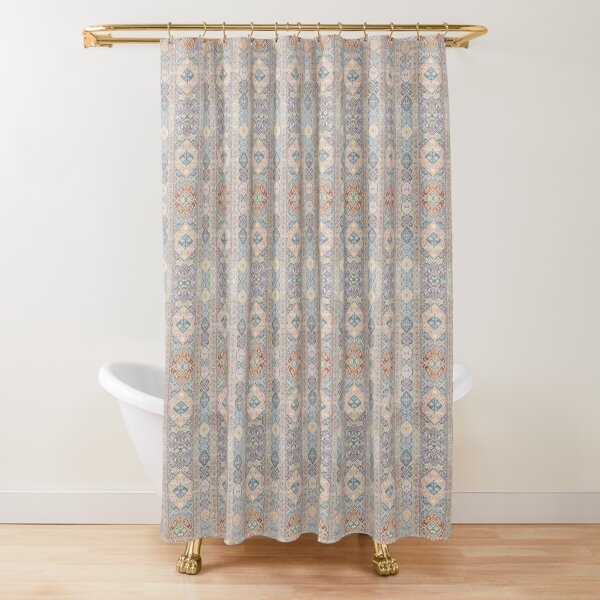 Vintage Bohemian Traditional Oriental Moroccan Style Shower Curtain