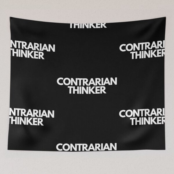 Item preview, Contrarian Thinker White on Black Innovative, Independent, Counter-Cultural, Non-Conformist designed and sold by EmprendeHoy.