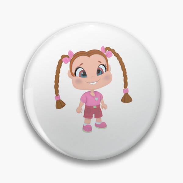 Item preview, Pink girl in pigtails  designed and sold by Gigglyvibes.