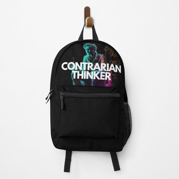 Item preview, Contrarian Thinker White on Black chaotic, Analog Horror, drawing, full body shot, untextured, Contrasty, blotchy colors, Dreamy, Beautiful lighting, Highly detailed designed and sold by EmprendeHoy.