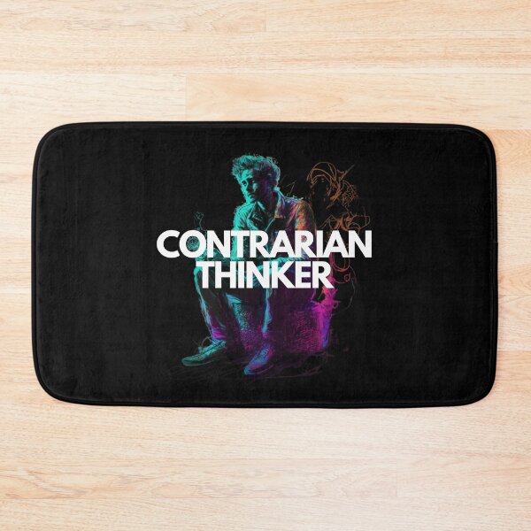 Item preview, Contrarian Thinker White on Black chaotic, Analog Horror, drawing, full body shot, untextured, Contrasty, blotchy colors, Dreamy, Beautiful lighting, Highly detailed designed and sold by EmprendeHoy.