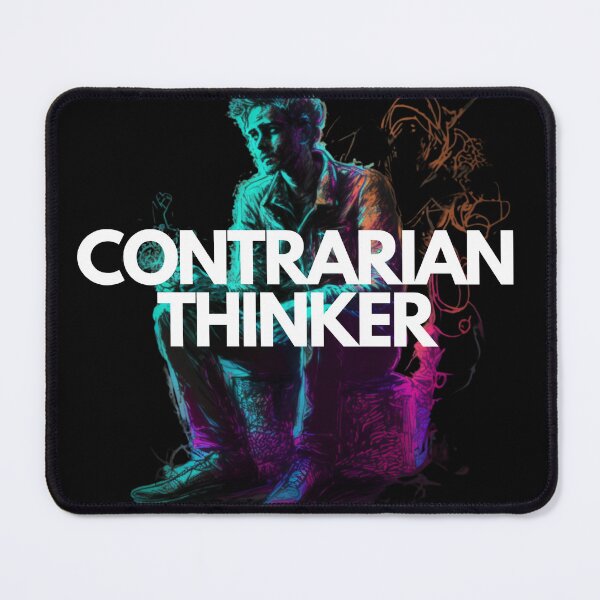 Item preview, Contrarian Thinker White on Black chaotic, Analog Horror, drawing, full body shot, untextured, Contrasty, blotchy colors, Dreamy, Beautiful lighting, Highly detailed designed and sold by EmprendeHoy.