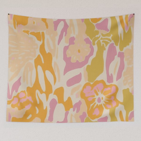 Item preview, Flower Garden Abstract Pattern Earthy Colors designed and sold by trajeado14.