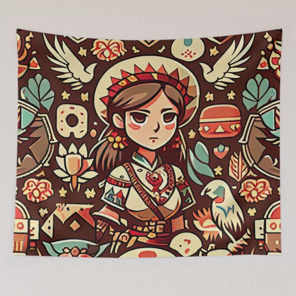 Item preview, Anime Southwestern Pattern Digital Painting designed and sold by CodeAndColors.