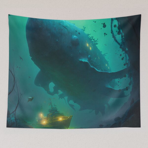 Item preview, Sunken Memories: A Digital Painting of a Shipwreck in the Deep Sea designed and sold by oanaunciuleanu.