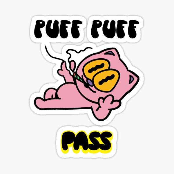 Sticker Pack  1266 - Cannabis - Puff Puff Pass