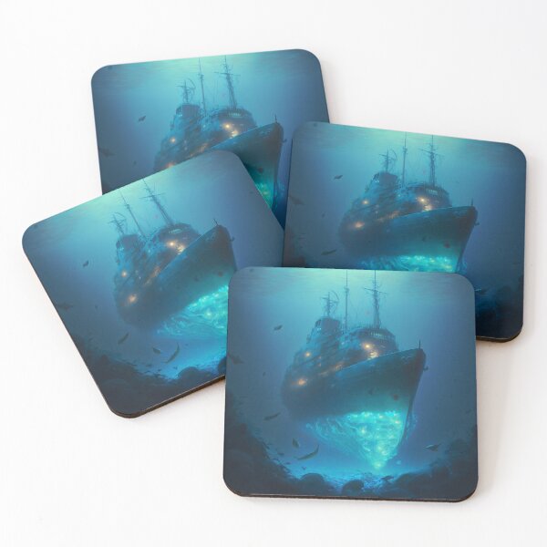 Item preview, Sunken Memories: A Digital Painting of a Shipwreck in the Deep Sea designed and sold by oanaunciuleanu.