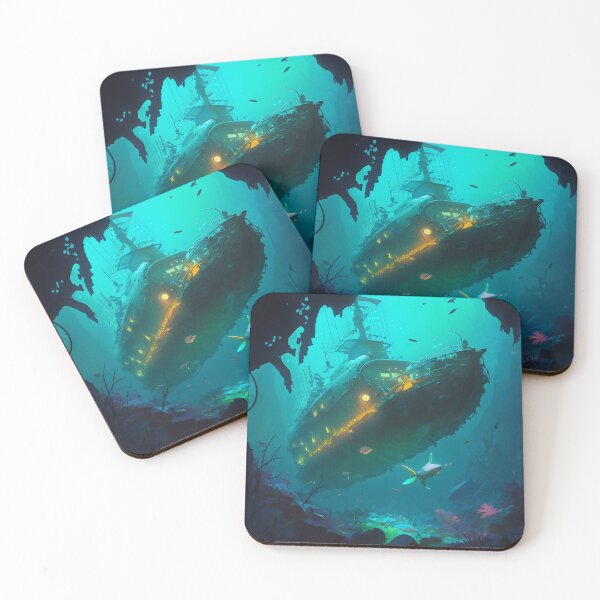 Item preview, Sunken Memories: A Digital Painting of a Shipwreck in the Deep Sea designed and sold by oanaunciuleanu.