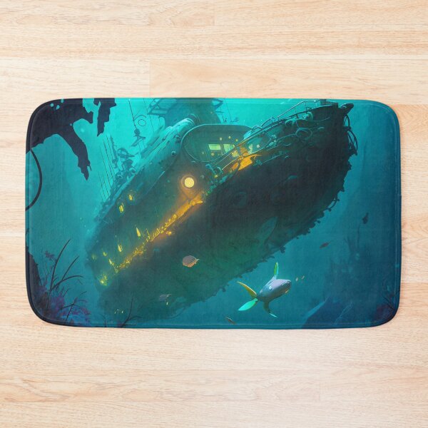Item preview, Sunken Memories: A Digital Painting of a Shipwreck in the Deep Sea designed and sold by oanaunciuleanu.