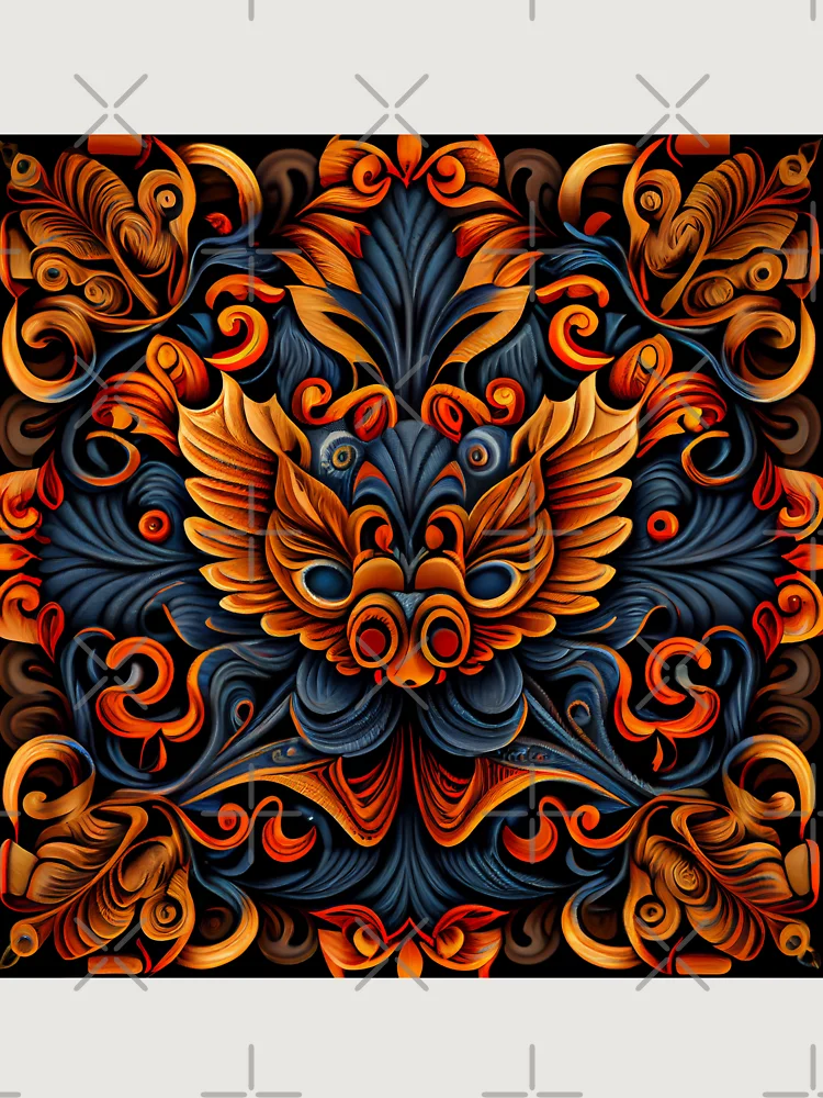 Thumbnail 6 von 6, Premium Oversized Pullover, Aggressive New Traditional Pattern Digital Painting designt und verkauft von CodeAndColors.