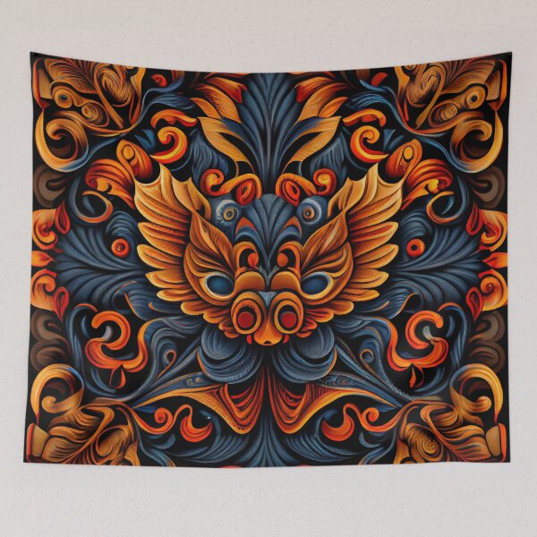 Aperçu de l'œuvre Aggressive New Traditional Pattern Digital Painting créée et vendue par CodeAndColors.