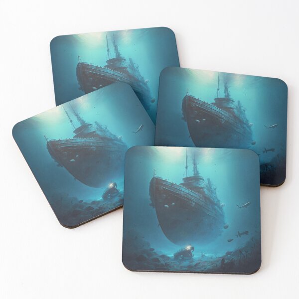 Item preview, Sunken Memories: A Digital Painting of a Shipwreck in the Deep Sea designed and sold by oanaunciuleanu.