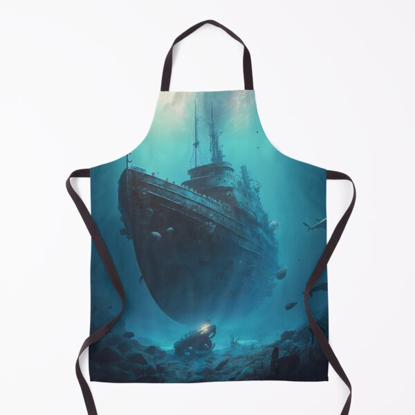 Item preview, Sunken Memories: A Digital Painting of a Shipwreck in the Deep Sea designed and sold by oanaunciuleanu.