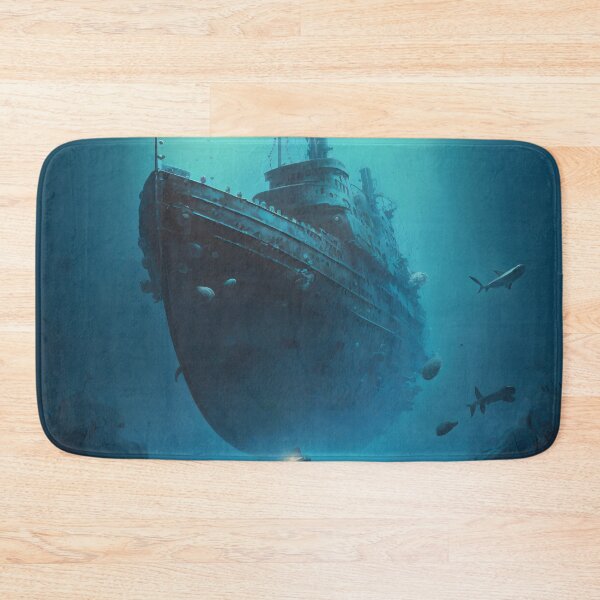 Item preview, Sunken Memories: A Digital Painting of a Shipwreck in the Deep Sea designed and sold by oanaunciuleanu.