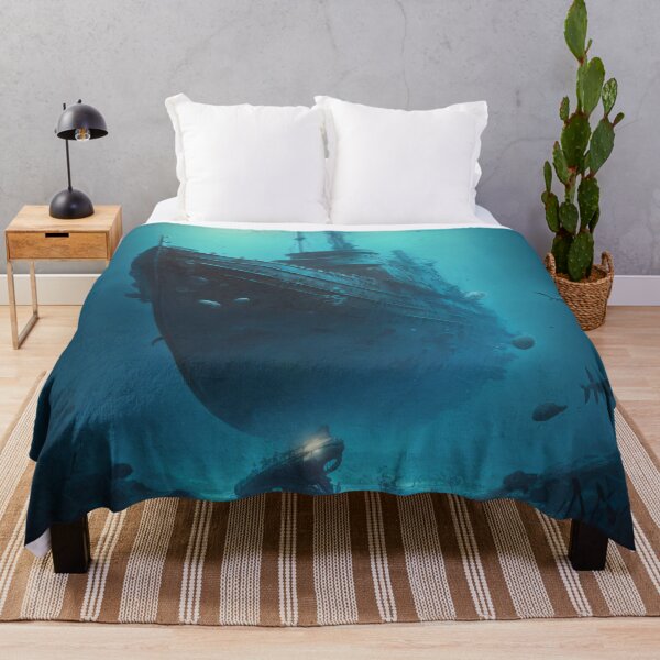 Item preview, Sunken Memories: A Digital Painting of a Shipwreck in the Deep Sea designed and sold by oanaunciuleanu.