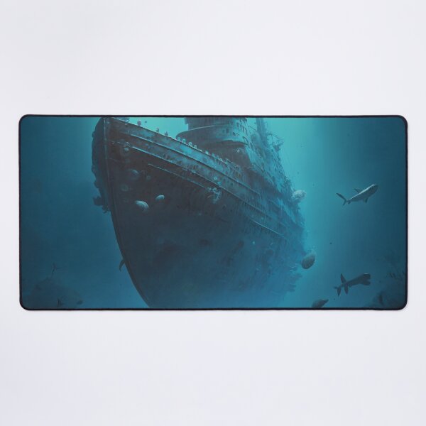 Item preview, Sunken Memories: A Digital Painting of a Shipwreck in the Deep Sea designed and sold by oanaunciuleanu.