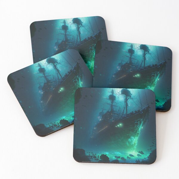 Item preview, Sunken Memories: A Digital Painting of a Shipwreck in the Deep Sea designed and sold by oanaunciuleanu.