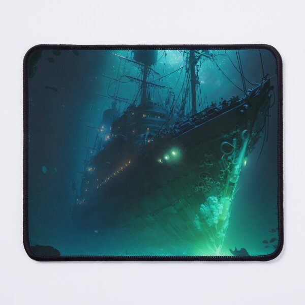 Item preview, Sunken Memories: A Digital Painting of a Shipwreck in the Deep Sea designed and sold by oanaunciuleanu.