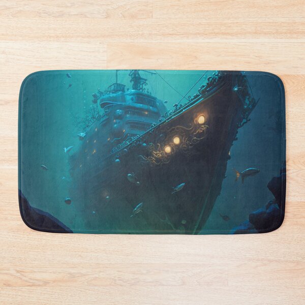 Item preview, Sunken Memories: A Digital Painting of a Shipwreck in the Deep Sea designed and sold by oanaunciuleanu.