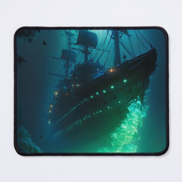 Item preview, Sunken Memories: A Digital Painting of a Shipwreck in the Deep Sea designed and sold by oanaunciuleanu.