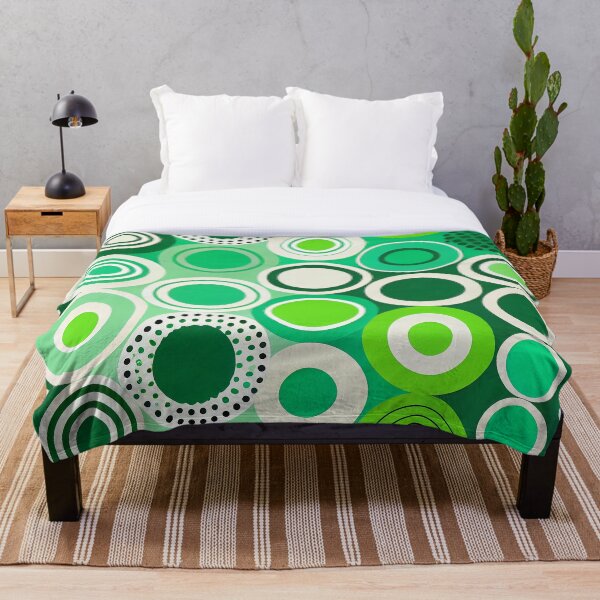 Item preview, green geometric circles pattern designed and sold by QuikiPatterns.