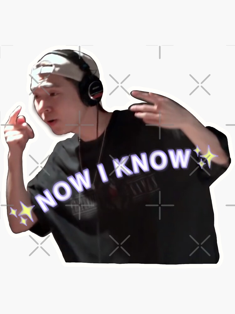 "Doyoung now I know meme" Sticker for Sale by janinamerit Redbubble