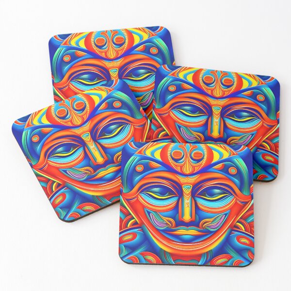 Item preview, New World Gods (4) - Mesoamerican Inspired Psychedelic Art designed and sold by TheThirdEye.