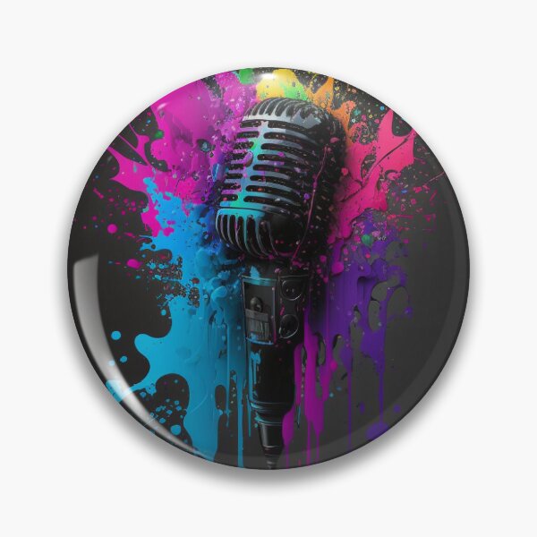 Item preview, Microphone with Paint Splash Backdrop designed and sold by CreativeCentre.