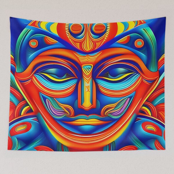 Item preview, New World Gods (4) - Mesoamerican Inspired Psychedelic Art designed and sold by TheThirdEye.