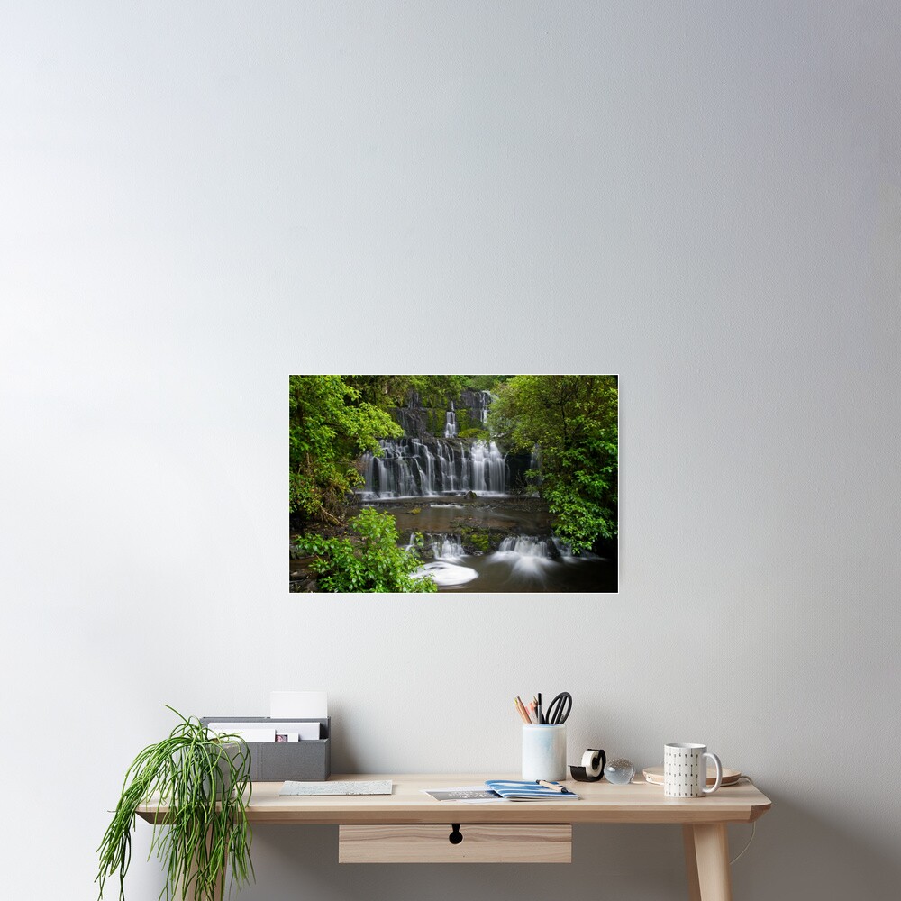 Purakaunui water falls, New Zealand Poster