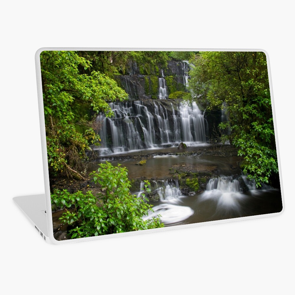 Purakaunui water falls, New Zealand Laptop Skin