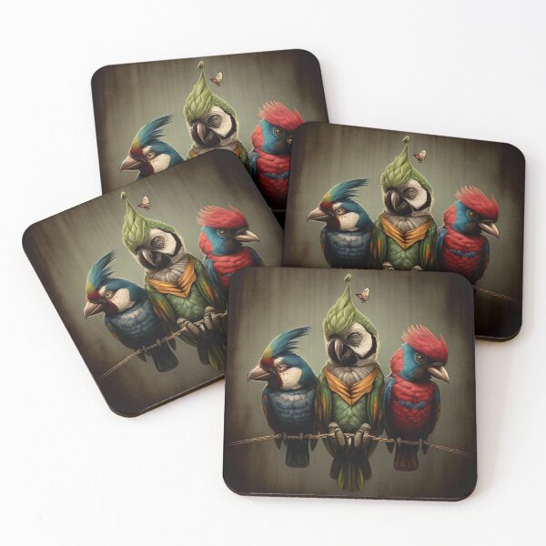 Item preview, The Odd Trio Tangle Chirp and Clown Digital Painting designed and sold by CodeAndColors.
