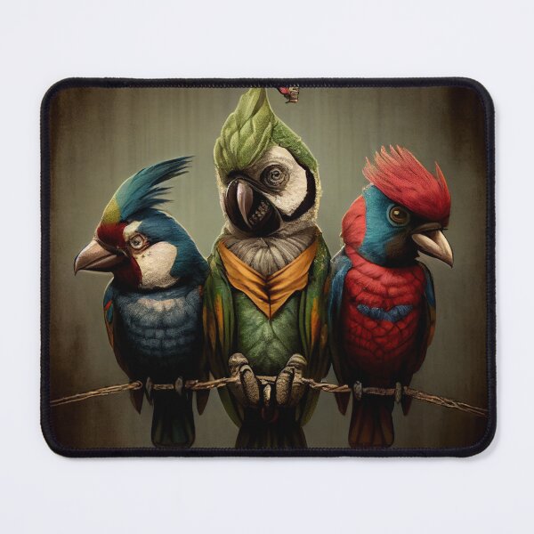 Item preview, The Odd Trio Tangle Chirp and Clown Digital Painting designed and sold by CodeAndColors.