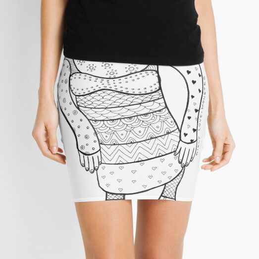 girly love-monster Mini Skirt