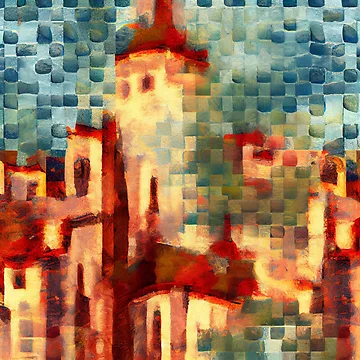 Imagen de la obra Rough Crafty Impressionist European Pattern Digital Painting de CodeAndColors